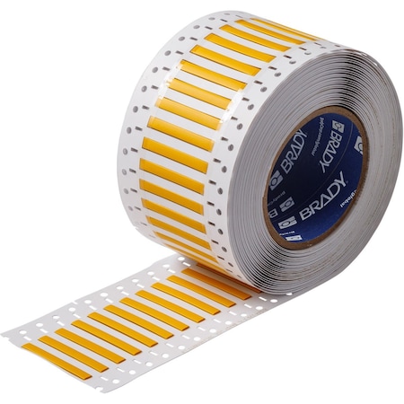 Brady Low Smoke Zero Halogen Double Sided PermaSleeve Heat Shrink Tubing, 0.125in Dia x 1in W, Yellow 2LSZH-125-2-YL-2